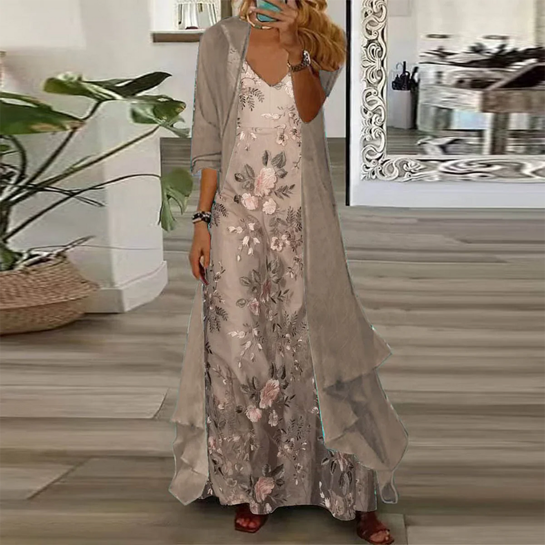 Jessica - Maxi Dress with Jacket (2-piece set)