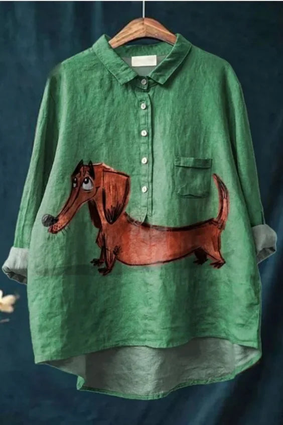 Katerielle - Stylish Dog Print Shirt