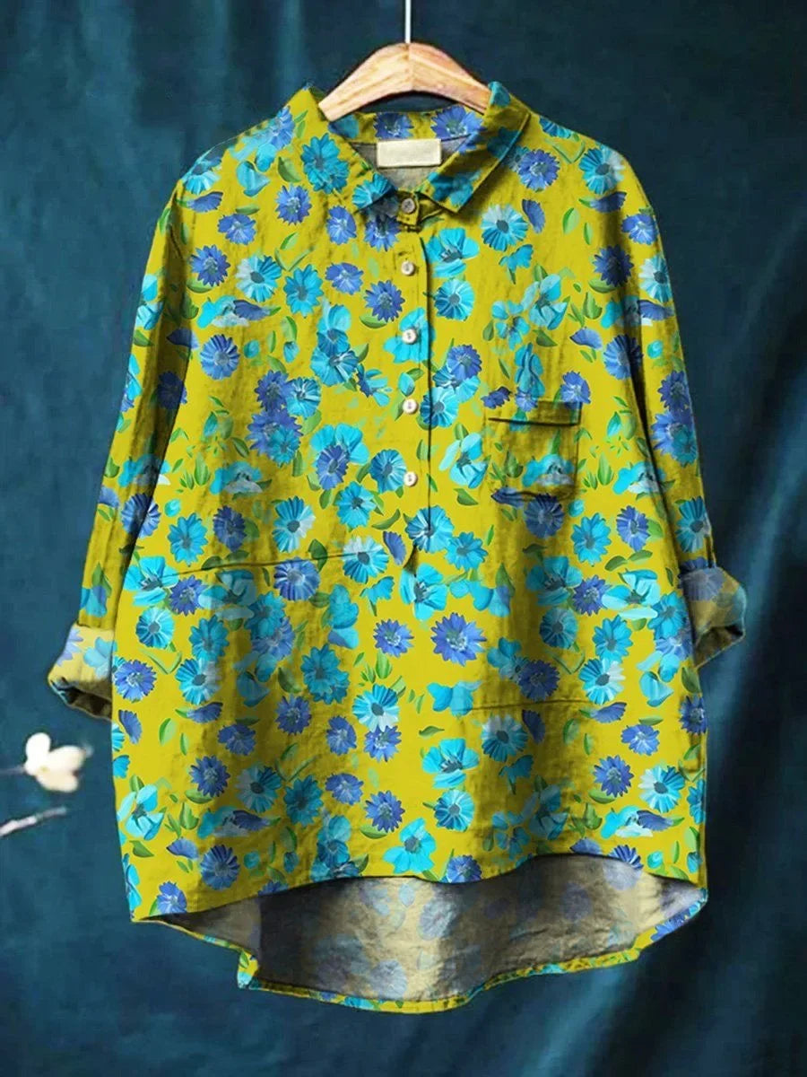Charissanne - Stylish Floral Button-Down Shirt