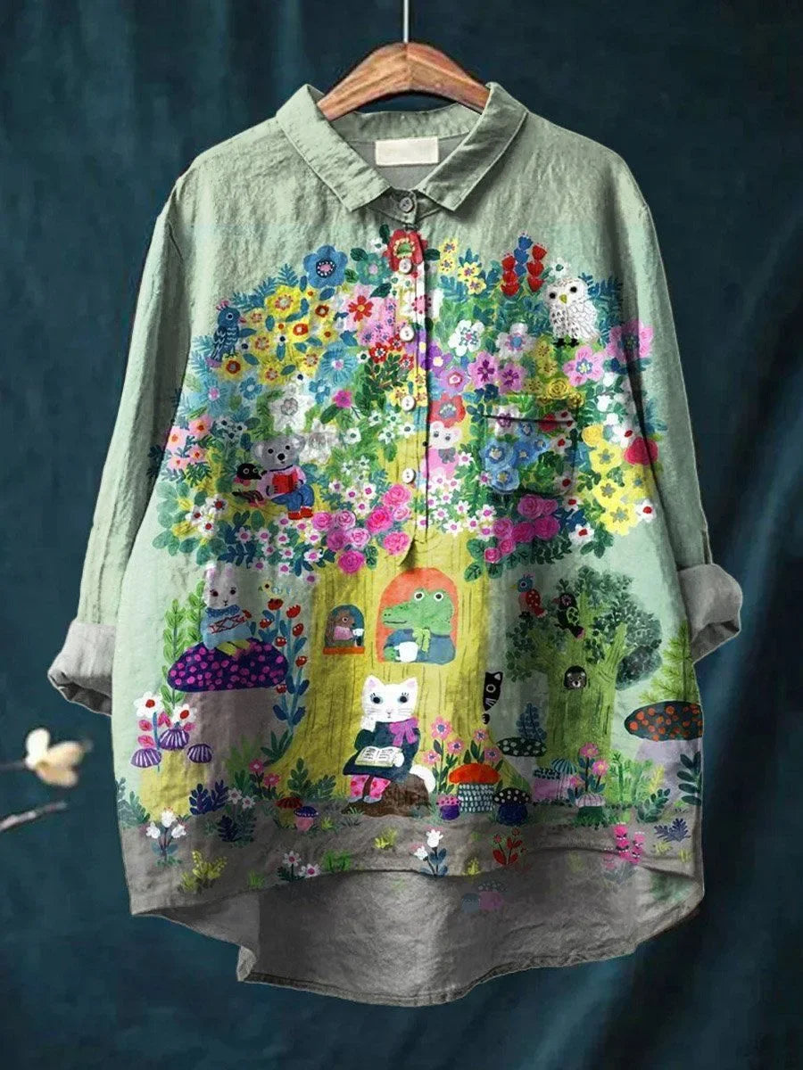 Tenebelle - Stylish Artistic Button-Down Shirt