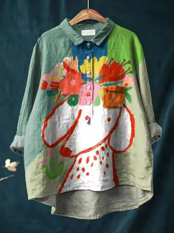 Cressavelle - Stylish Color-Block Shirt