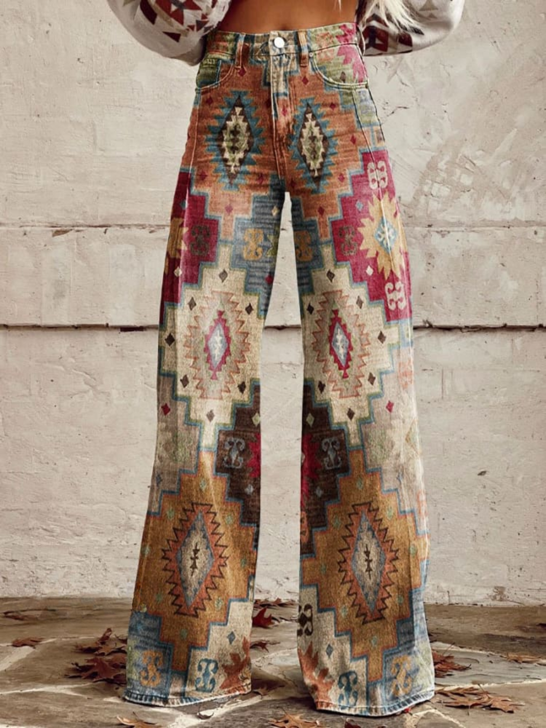 Janette - Elegant and Modern Retro Chevron Pants