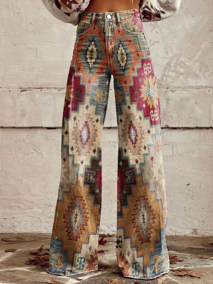 Janette - Elegant and Modern Retro Chevron Pants