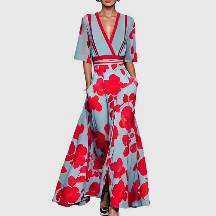 Puck - Elegant floral wallet dress