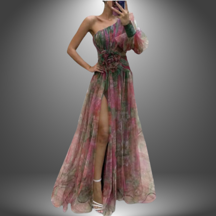 Addison - Vibrant One-Shoulder Floral Maxi Dress