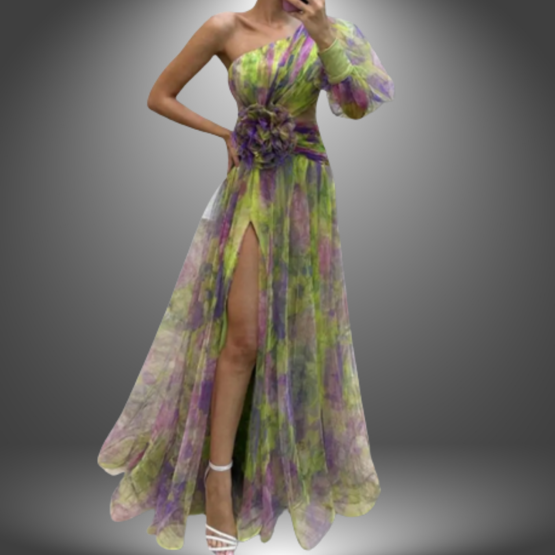Addison - Vibrant One-Shoulder Floral Maxi Dress