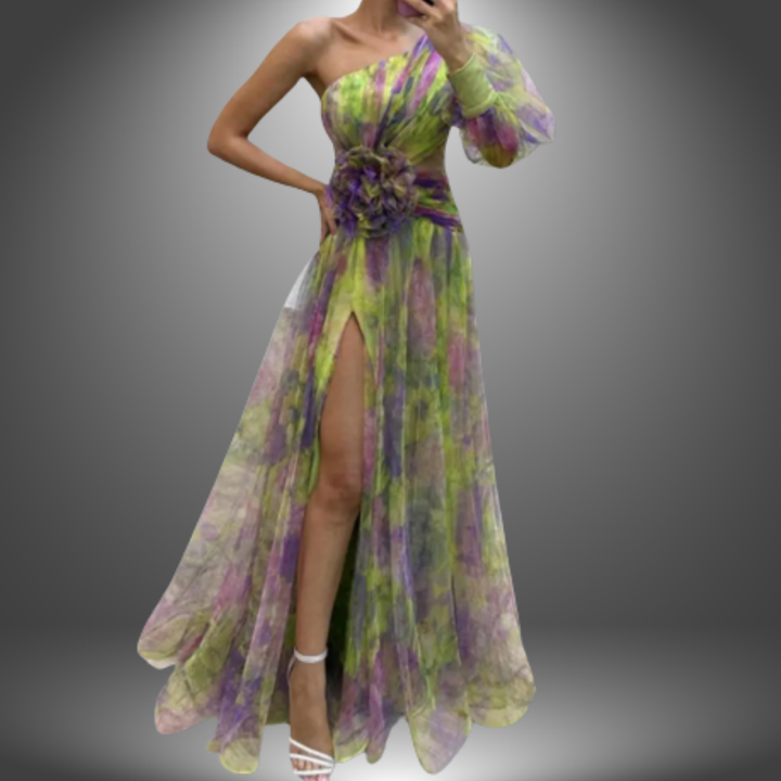 Addison - Vibrant One-Shoulder Floral Maxi Dress