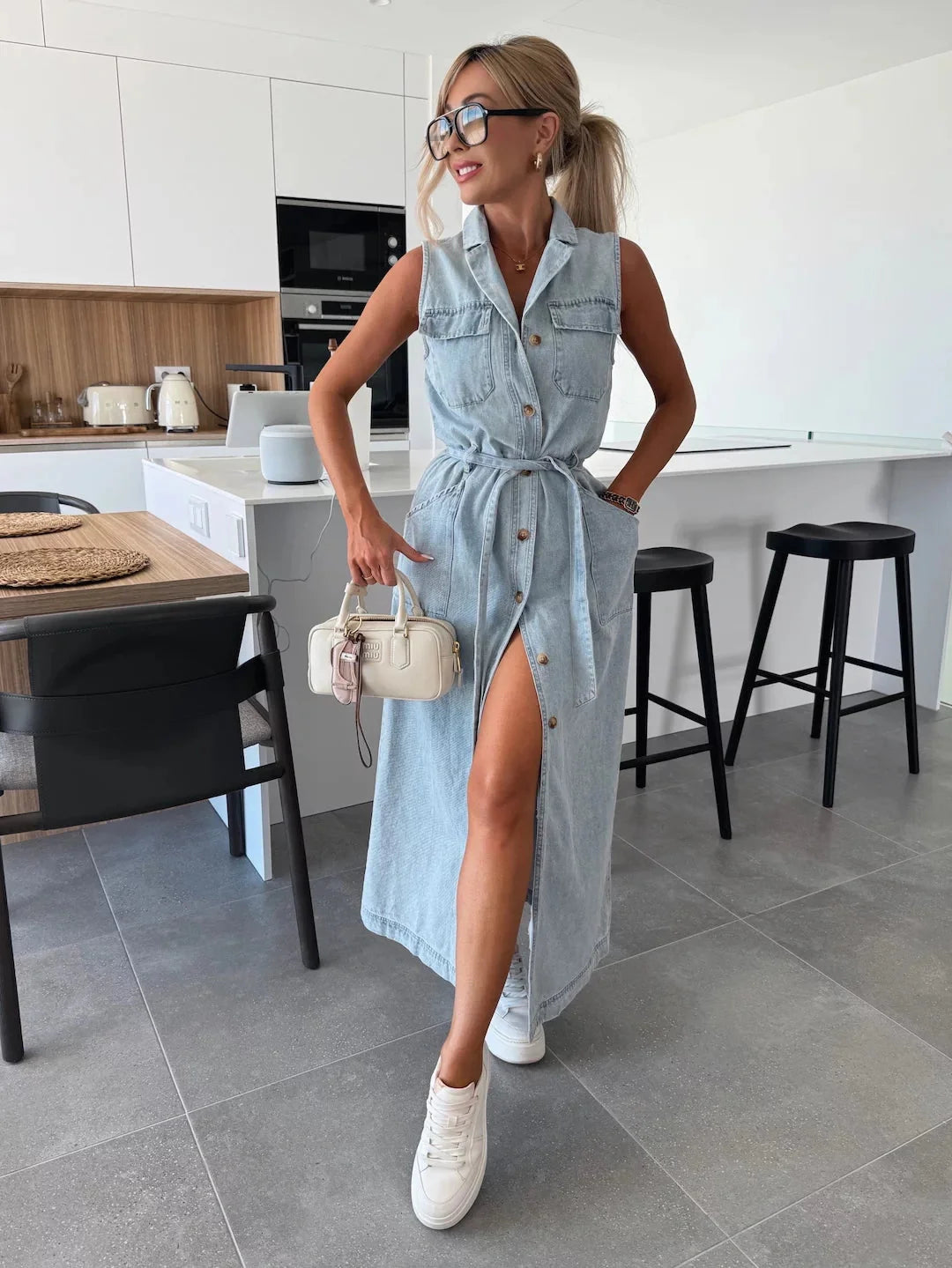 Zena - Maxi Denim Dress