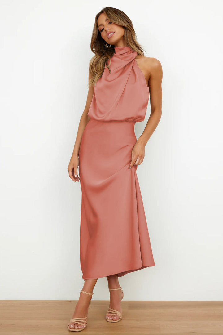 Olga - Long satin dress