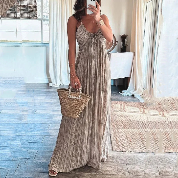 Sylvia - Bohemian dress with halterneck