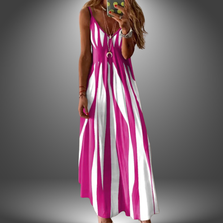Alicia - Striped Sleeveless Maxi Dress
