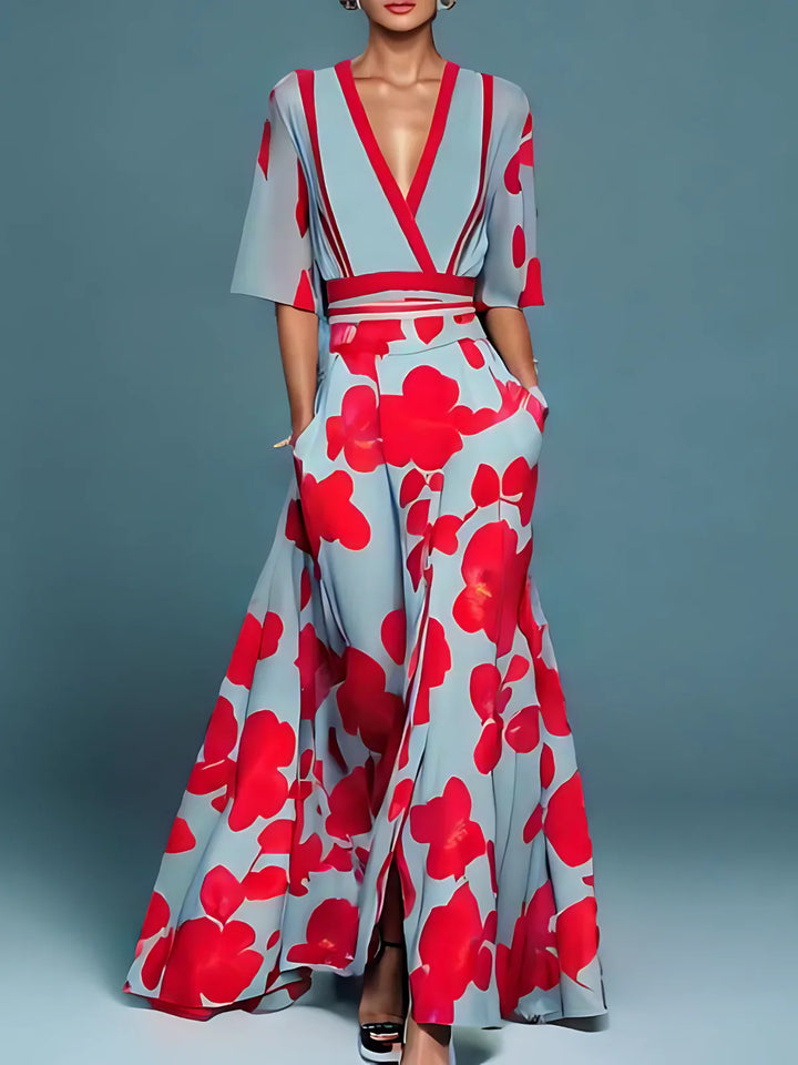 Puck - Elegant floral wallet dress