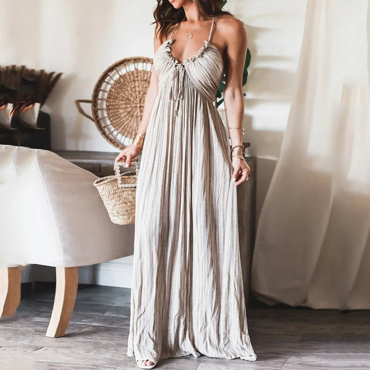 Sylvia - Bohemian dress with halterneck
