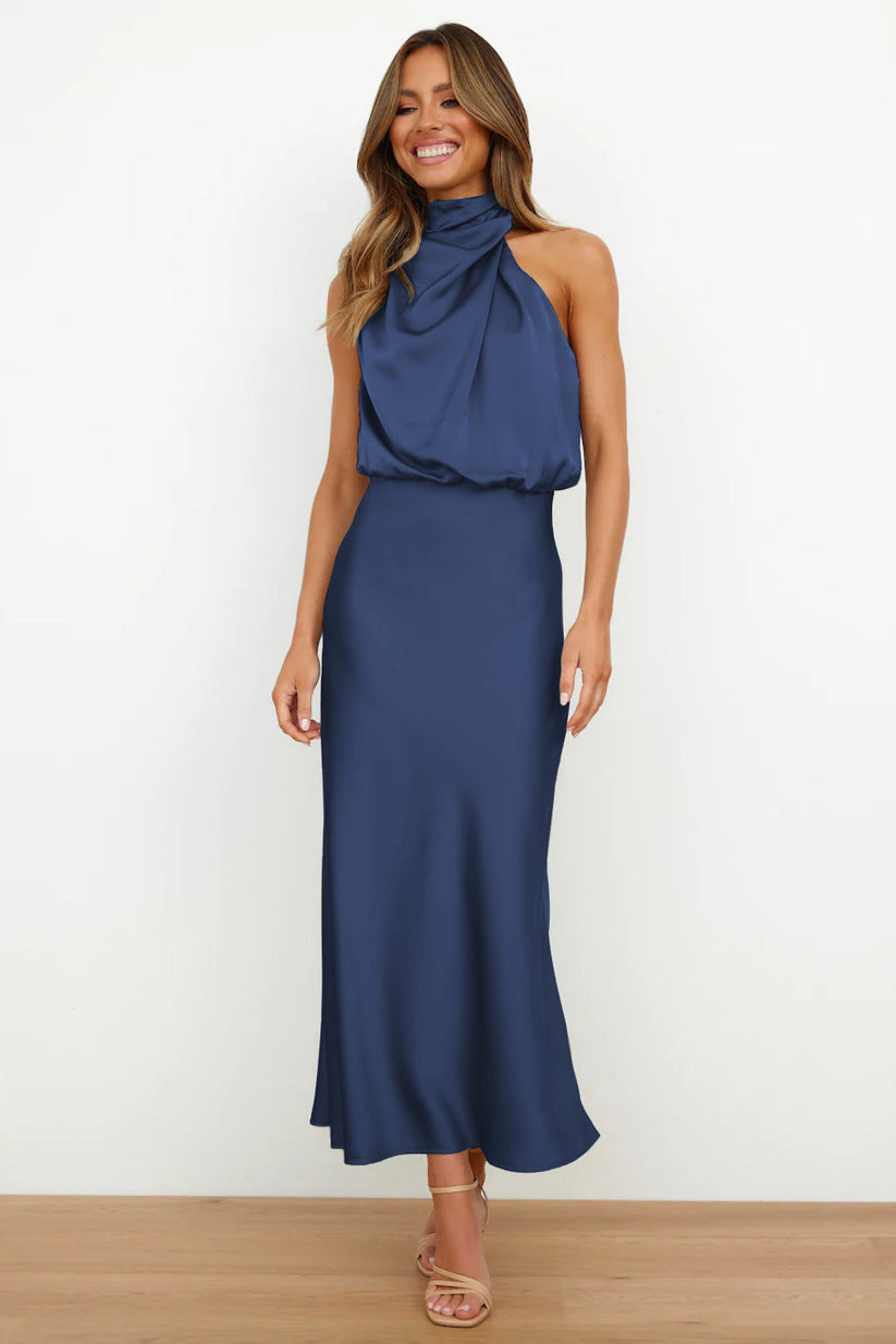 Olga - Long satin dress