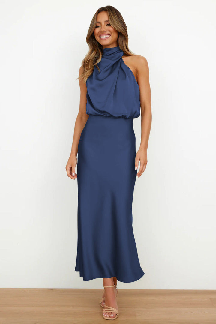 Olga - Long satin dress