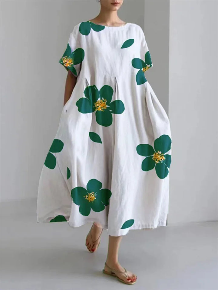 Sophie - Long Summer Dress with Bright Flowers and Soft Comfort for Sunny Days