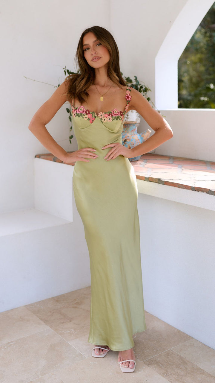 Dianne - Maxi Dress with Flower Detail