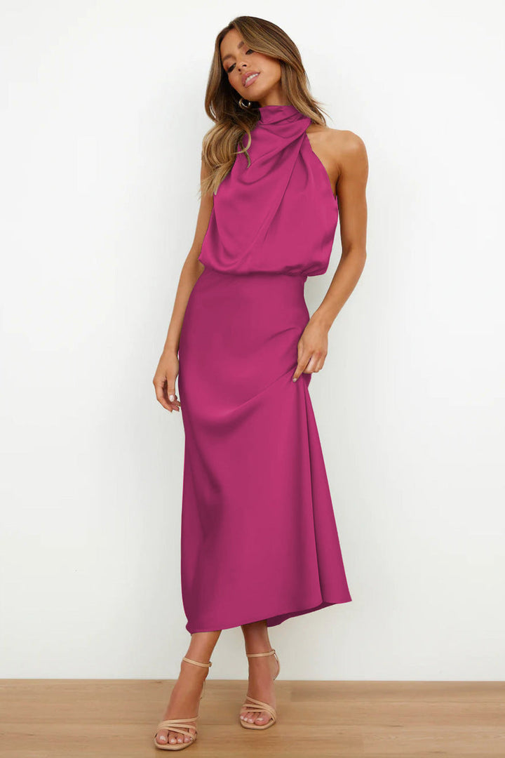 Olga - Long satin dress