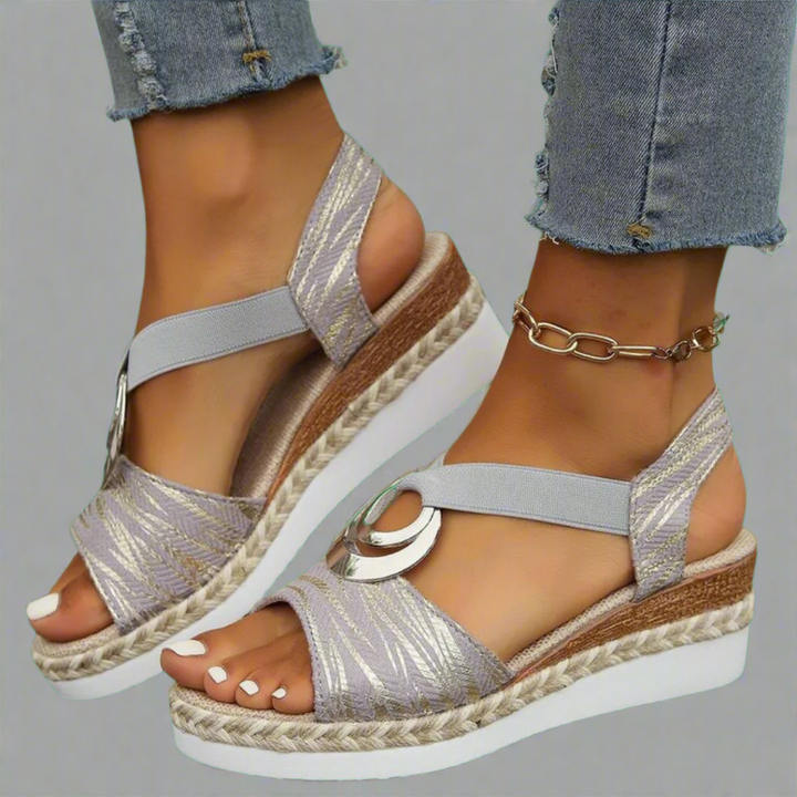 Lucille - Stylish Wedge Sandals Made from Premium Materials