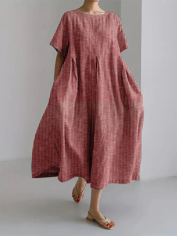 Molly - Casual Long Dress with Comfortable Fit and Retro Style for Every Day