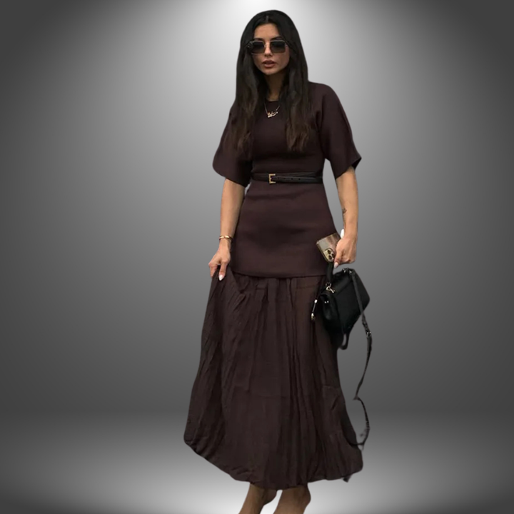 Andrea - Pleated Maxi Dress