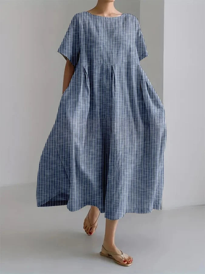 Molly - Casual Long Dress with Comfortable Fit and Retro Style for Every Day