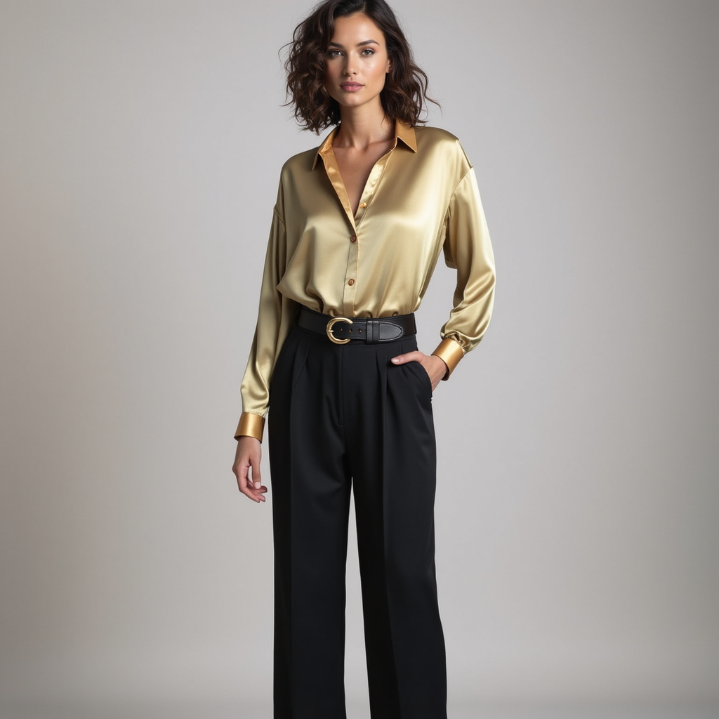 Yara - Women's satin blouse