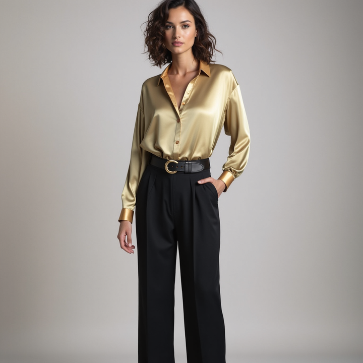 Yara - Women's satin blouse
