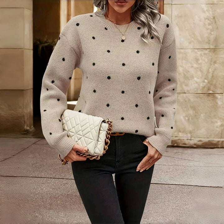 Dina - Polka Dot Knitted Sweater