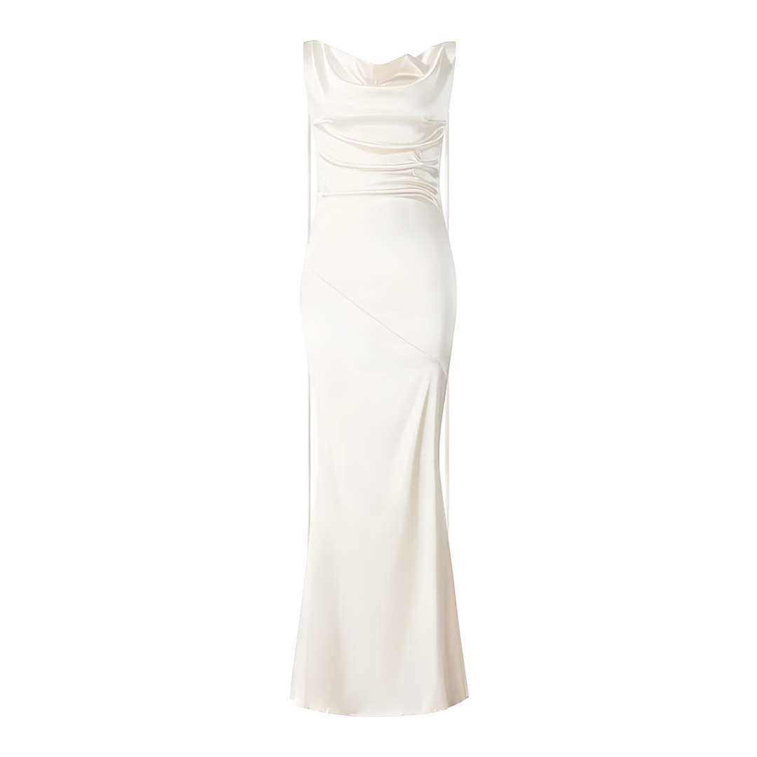 Sara - Elegant Off-Shoulder Backless Maxi Evening Dress