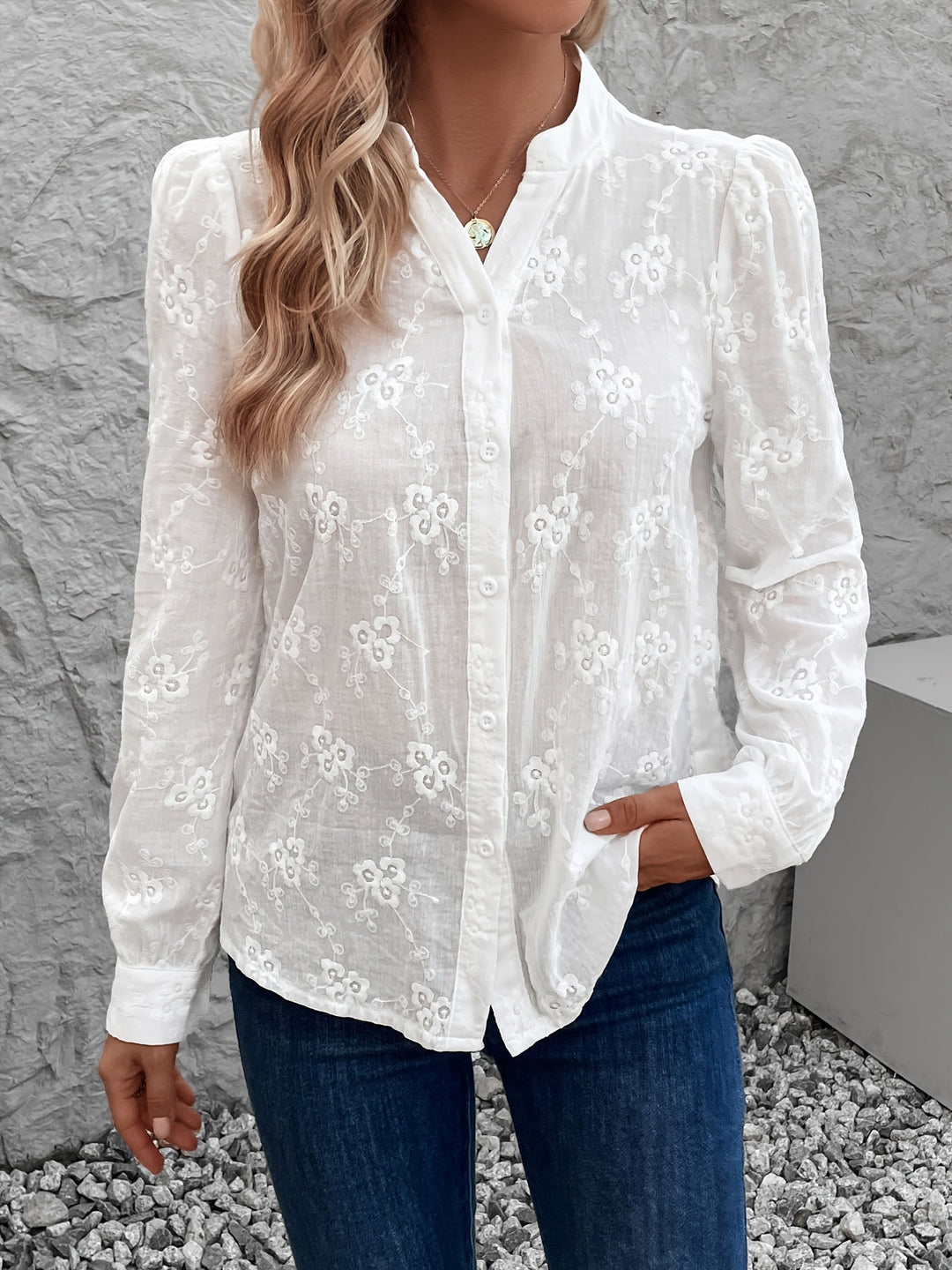 Ophelia - Elegant Cotton Blouse