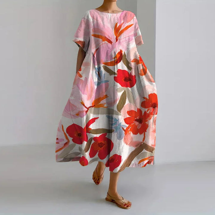 Bethany - Summer Floral Dress with Flattering Cut and Freedom of Movement