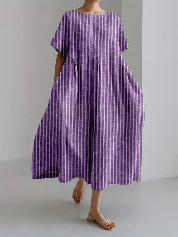 Molly - Casual Long Dress with Comfortable Fit and Retro Style for Every Day