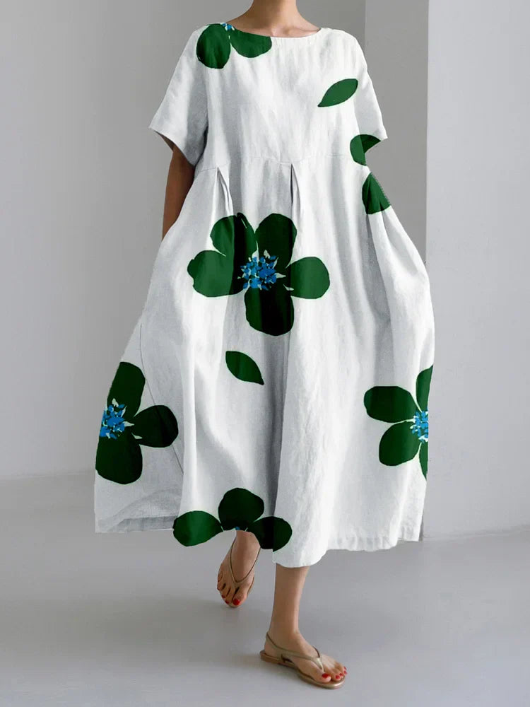 Sophie - Long Summer Dress with Bright Flowers and Soft Comfort for Sunny Days