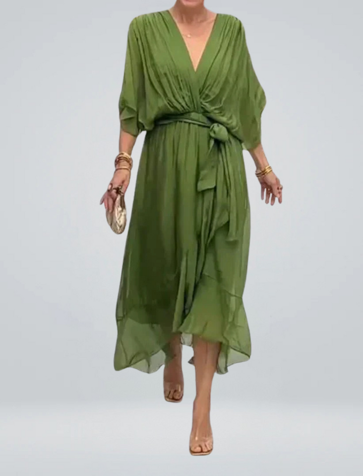 Shari - Elegant Long Dress with Feminine Neckline