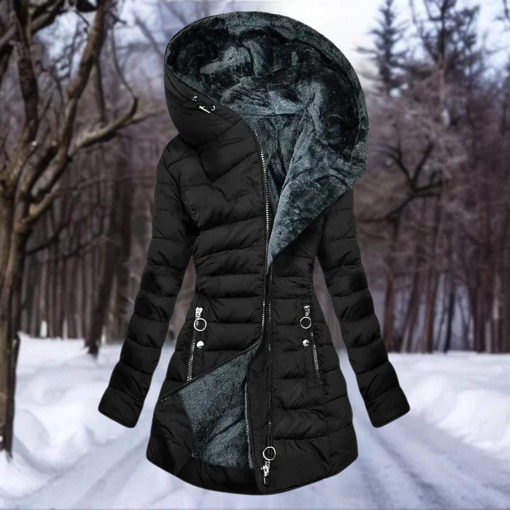 Louna - Elegant plush coat for women