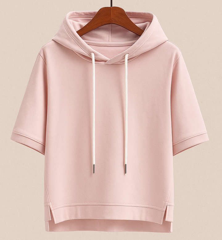 Maribelise - Stylish Short Sleeve Hoodie