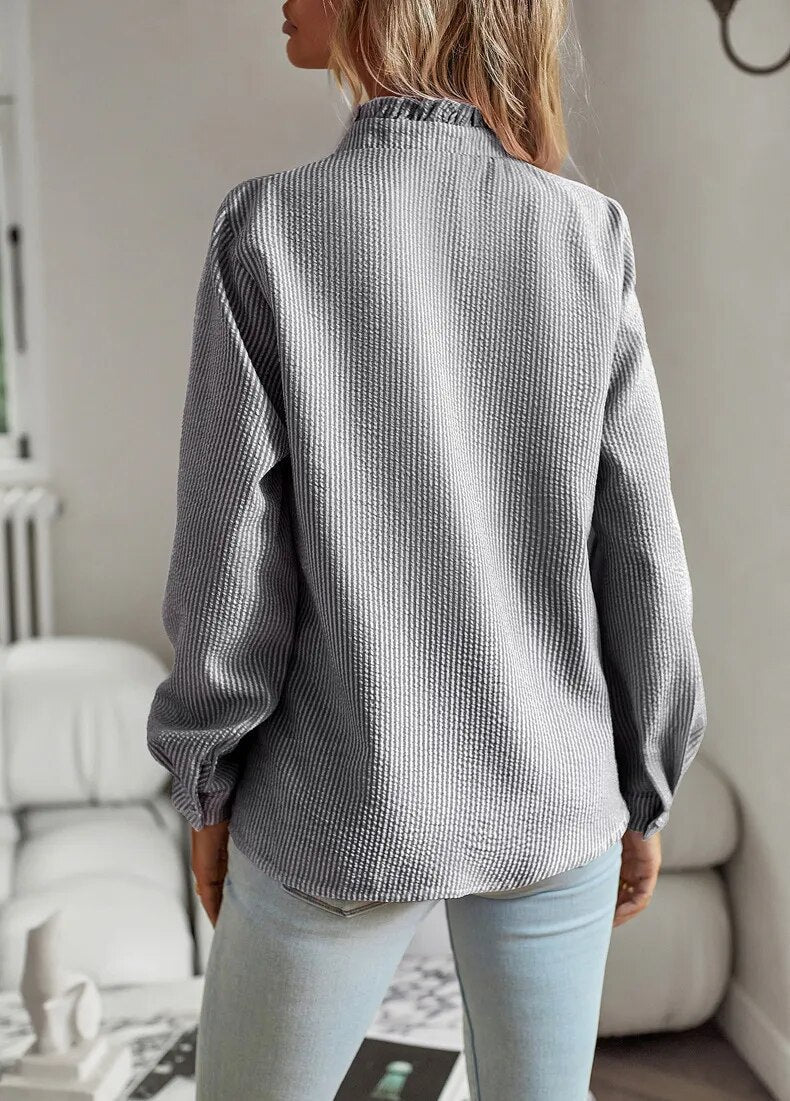 Gemma - Ruffle Long Sleeve Shirt