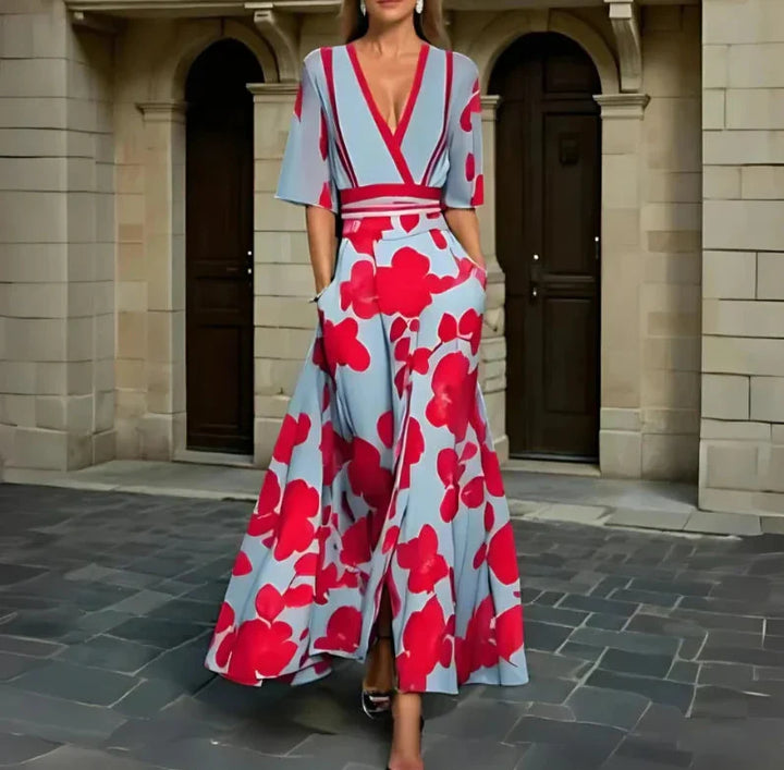 Puck - Elegant floral wallet dress