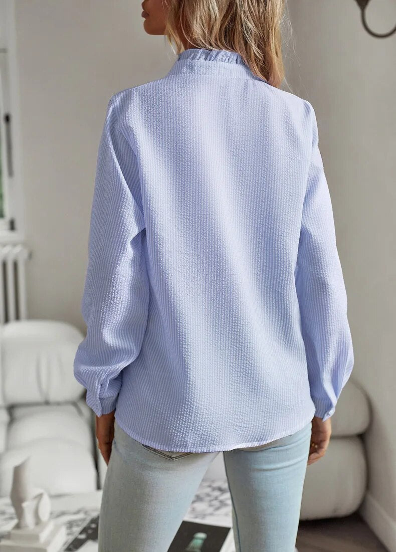 Gemma - Ruffle Long Sleeve Shirt