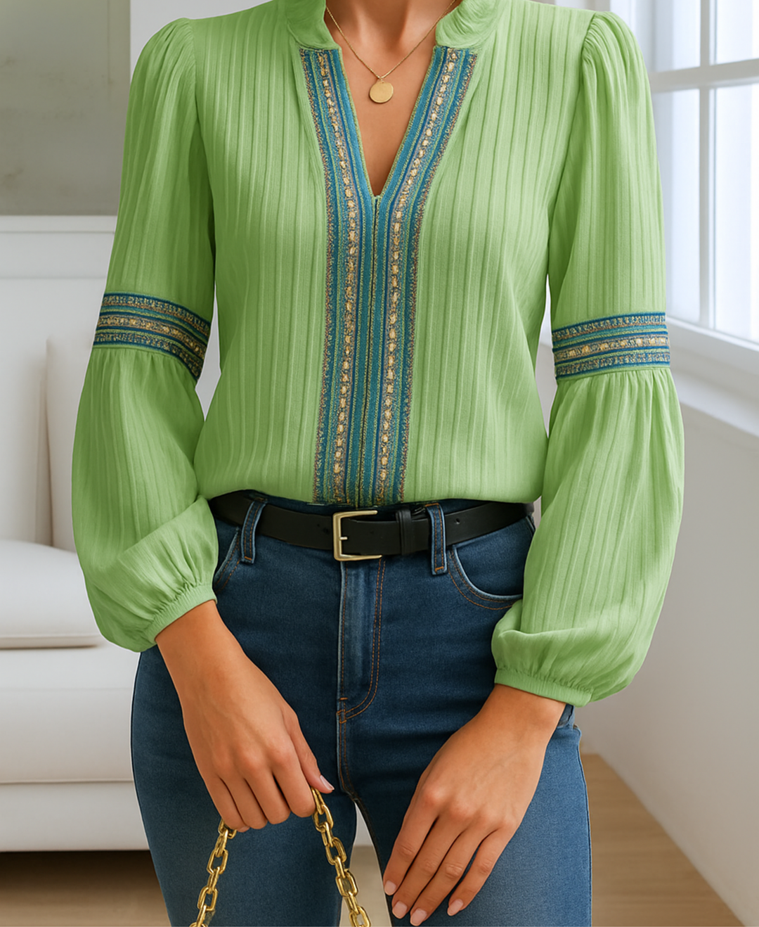 Bellarose - Vintage V-Neck Blouse