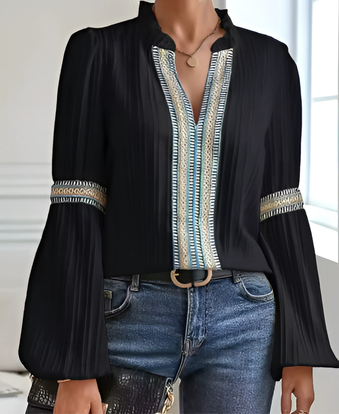 Bellarose - Vintage V-Neck Blouse