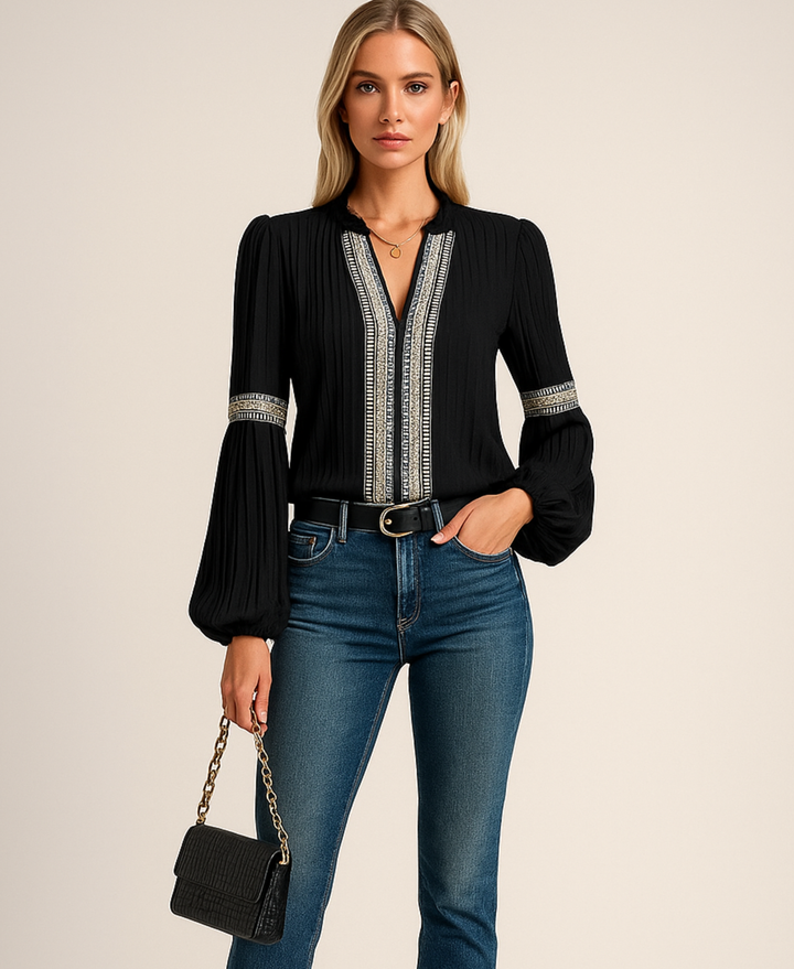 Bellarose - Vintage V-Neck Blouse