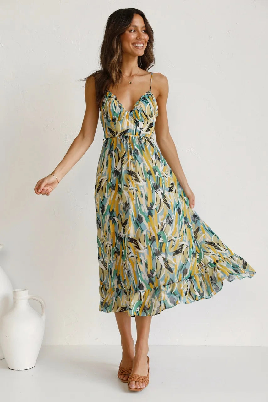 Ellen - Printed Summer Dress with Cool Comfort and Sunny Style for Casual Days