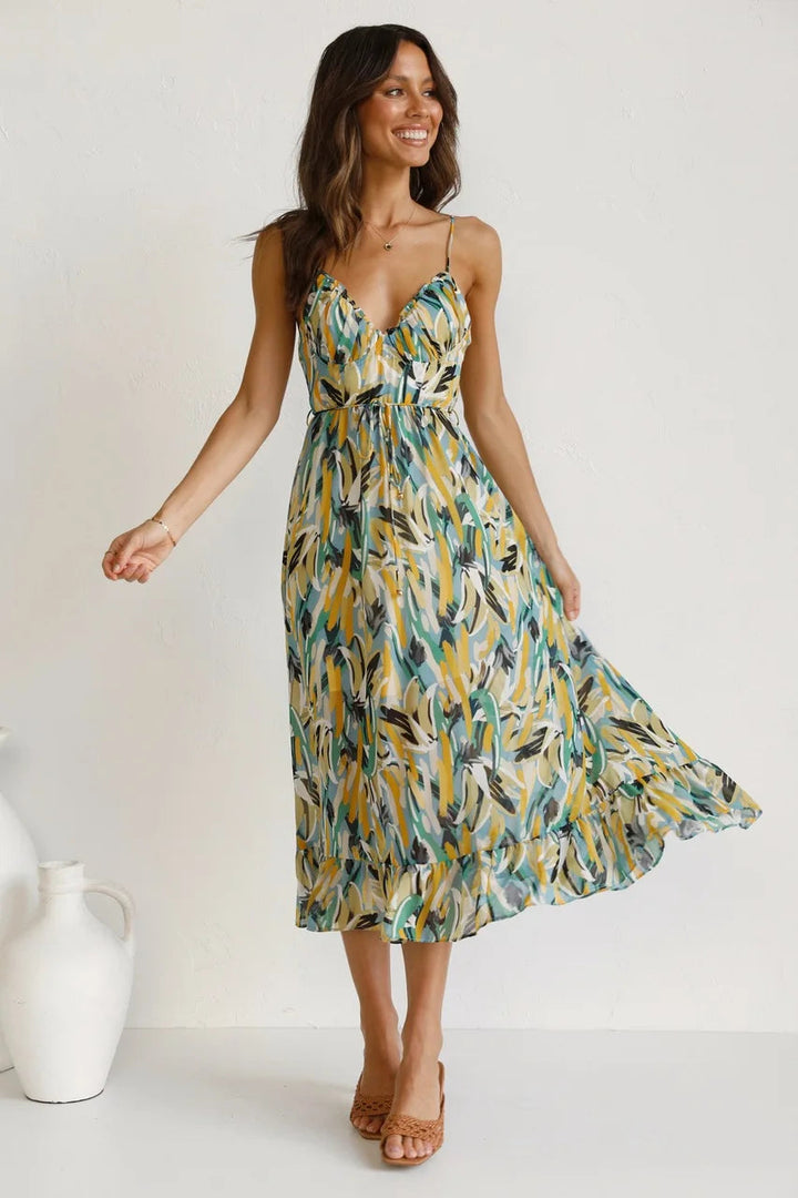 Ellen - Printed Summer Dress with Cool Comfort and Sunny Style for Casual Days