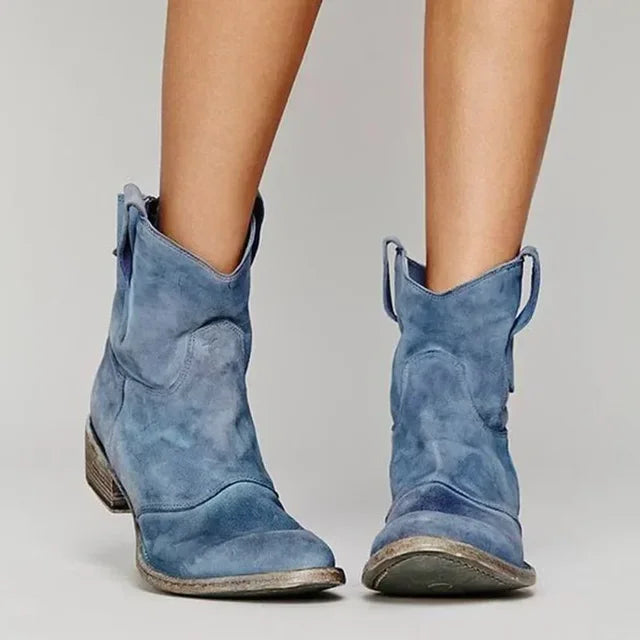 Janine – Vintage Cowboy Ankle Boots