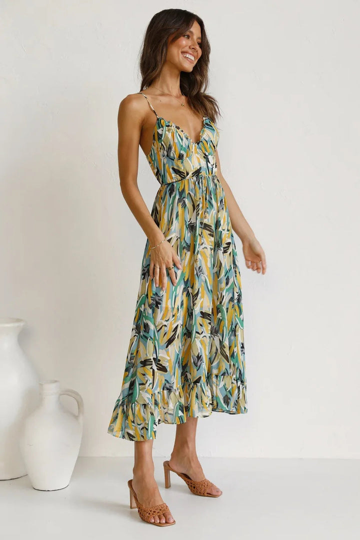 Ellen - Printed Summer Dress with Cool Comfort and Sunny Style for Casual Days
