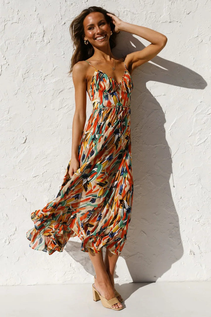 Ellen - Printed Summer Dress with Cool Comfort and Sunny Style for Casual Days