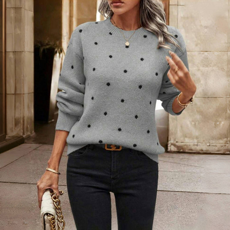 Dina - Polka Dot Knitted Sweater
