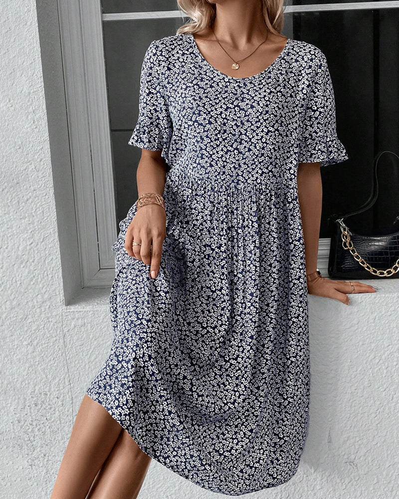 Eunice - Elegant Floral Midi Dress
